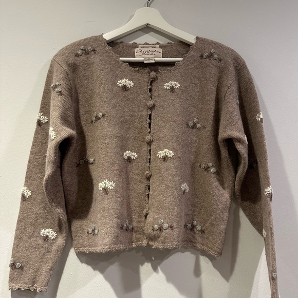 Christopher & Banks Sweaters - Christopher & Banks Vintage Hand Embroidered Floral design sweater
